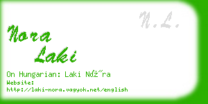 nora laki business card